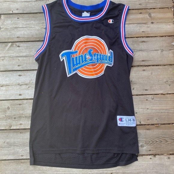 Vintage 90s Champion Space Jam Donald Duck Toon Squad Jersey Large Jordan Movie - Picture 5 of 10